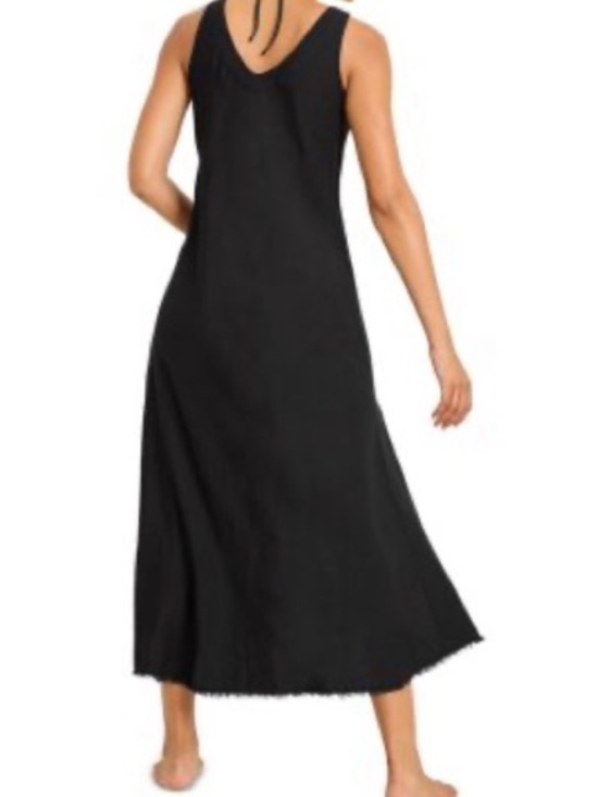 J Valdi Other - J. Valdi Simple Black Maxi Tank Cover Up Dress